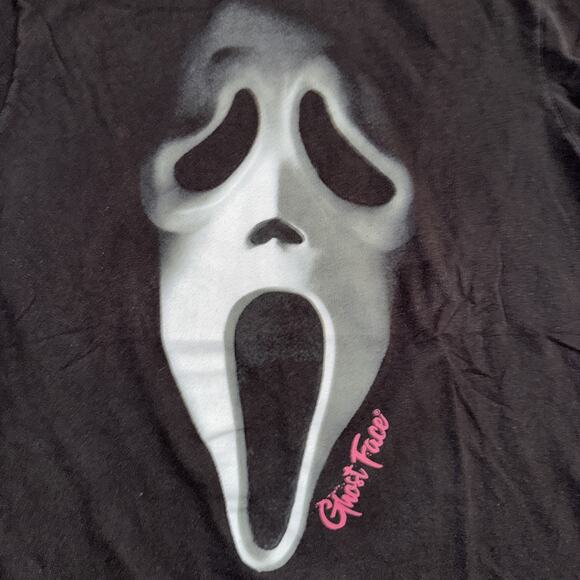 Ghost Face Black Out T-Shirt Medium 19x24.5 Scary Movie Tee Graphic - Picture 2 of 3